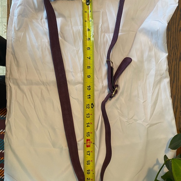 Coach 4946 Sonoma Small Flap Nubuc Grape Purple Vintage Leather - Picture 12 of 16